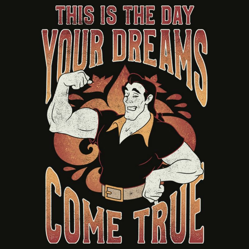 Men's Beauty and the Beast Gaston The Day Your Dreams Come True Long Sleeve Shirt, 2 of 5