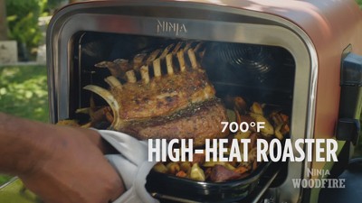 New Ninja Woodfire 8-in-1 Outdoor Oven, Roaster, Pizza Oven & BBQ Smoker  OO101 622356604239