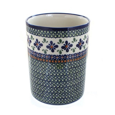 Blue Rose Polish Pottery 832 Zaklady Utensil Jar