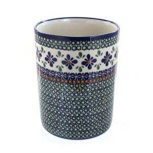 Blue Rose Polish Pottery 832 Zaklady Utensil Jar - 1 of 2