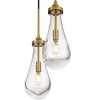 Possini Euro Design Possini Euro Droplet 19" Gold and Droplet Glass Multi-Light Pendant - 3 of 4