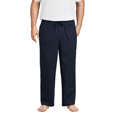 Lands' End Men's Big Poplin Pajama Pants - 3x Big - Radiant Navy : Target