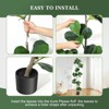 Artificial Fiddle Leaf Fig Tree, Fake Plant with Black Nursery Planter, Large Fake Tree for Home or Office Decor - Artificial Plants Indoor - 3 of 4