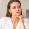 Sterling Silver Heart Dangle Earrings for Women Advanced Fashion Temperament, Low Allergy - 3 of 4