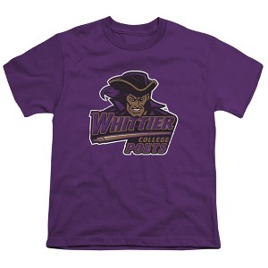 Whittier College Distressed Primary Kids T-Shirt For Youth Purple - 1 of 4