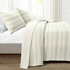 3pc King Solange Stripe Kantha Pick Stitch Yarn Dyed Woven Quilt/Coverlet Set Yellow/Gray - Lush Décor - 2 of 4