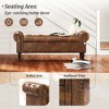 Arceso Storage Bench,50” Queen Linen Tufted Button End of Bed Bench, Upholstered Bedroom Bench,Ottoman Bench for End of Bed Living Room, Entryway - 3 of 4