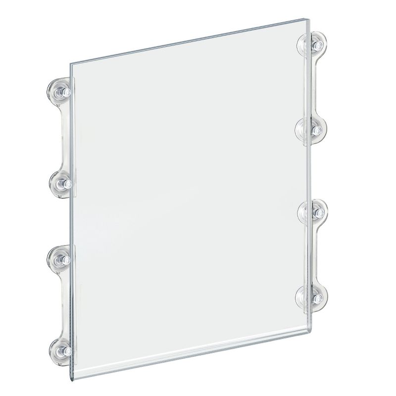Azar Displays Clear Acrylic Window/Door Sign Holder Frame with Suction Cups 17''W x 22''H, 2-Pack, 3 of 6