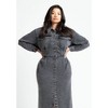 ELOQUII Women's Plus Size Denim Fitted Dress - 4 of 4