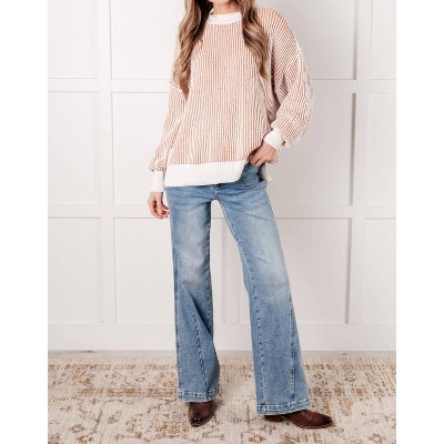 Women's Least High Maintenance Contrast Trim Sweater - One Eleven North