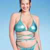 Women's Foil Triangle Bikini Top - Wild Fable™ Teal Green - image 4 of 4