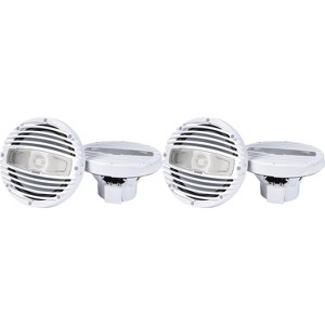Hertz Marine (2 Pair ) HMX-65-TW 6.5 in. 4Ω Marine Coax Set with All White Grilles - 1 of 4