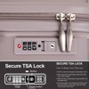 SEVOBAL Luggage 3 Piece Hardshell Suitcase Set with TSA Lock Double Spinner Wheels for Travel, Purple, 19.88"*12.2"*29.72" - 3 of 4