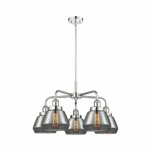 Fulton - 5 Light Stem Hung Chandelier In Art Deco Style-13.5 Inches Tall and 24.5 Inches Wide - 1 of 1