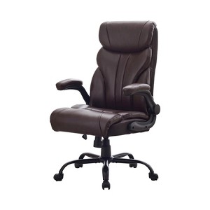 GustoWave Big and Tall Office Chairs, Executive Leather Swivel Chair, Ergonomic Computer Desk Chair, 100-135°Recline, Adjustable Height - 1 of 4