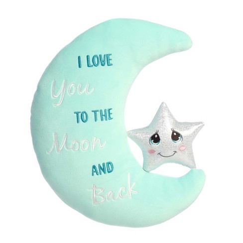 Aurora Medium I Love You To The Moon And Back Precious Moments Inspirational Stuffed Animal Blue 12" - image 1 of 4