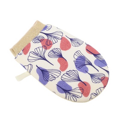 Unique Bargains Double Side Elastic Shower Gloves 8.35"×5.31" 1 Pc