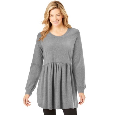 Woman Within Plus Size Empire Pocket Sweatshirt