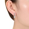 Guili Sterling Silver White Gold Plated Teardrop Earrings with Colored Cubic Zirconia – A Chic and Elegant Accent for a Timeless, Sophisticated Look - 2 of 4
