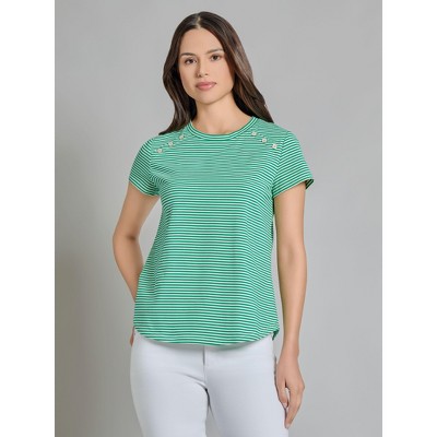 Jones New York Button Shoulder Tee