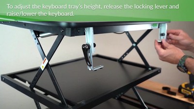 Tall Adjustable Black Steel Standing Desk Converter