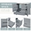 36" Bathroom Vanity with Ceramic Sink aa??Freestanding Single Sink Cabinet with 3 Drawers, Side Door Storage & Soft-Close Hinges - 3 of 4