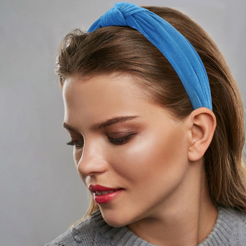 Unique Bargains Women's Velvet Knotted Headbands 1.2" Wide, 3 of 7