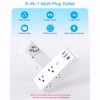 Itopfox Surge Protector Outlet Extender with Rotating Plug 6 AC Outlets 3 USB Ports 1 USB C, 1800J Wall Charger, 3-Sided Power Strip for Home Office - 3 of 4