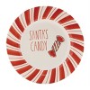 Assorted Santa Candy and Cookie Ceramic Plates, 8" Set of 4 by Melrose - 3 of 4