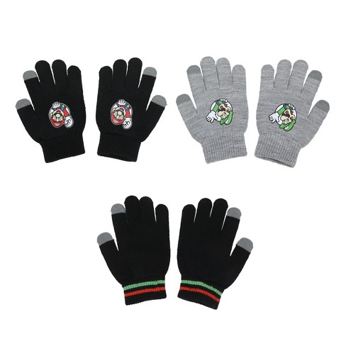 Super Mario Brothers Knit Gloves (3 Pairs) - image 1 of 4