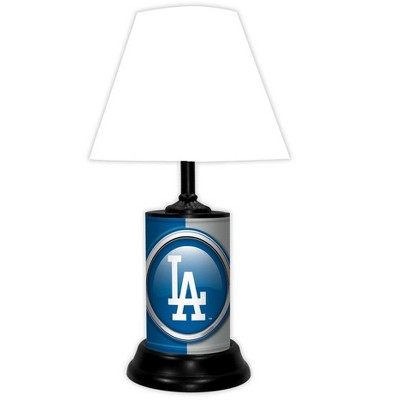 MLB 18-inch Desk/Table Lamp with Shade, with Team Logo, Los Angeles Dodgers