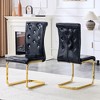 KTMBDW Faux Leather Metal Frame Dining Chairs,Modern Retro Alligator Skin Upholstered Dining Chairs for Kitchen,Living Room - 3 of 4