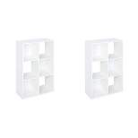 Closetmaid 899600 Decorative Home Stackable 6-Cube Cubeicals Organizer Storage, White (2 Pack)