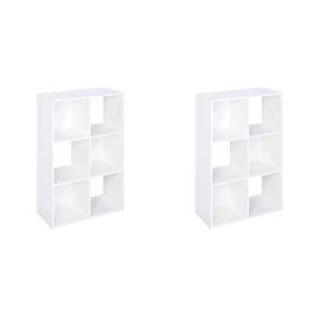 Closetmaid 899600 Decorative Home Stackable 6-Cube Cubeicals Organizer Storage, White (2 Pack)