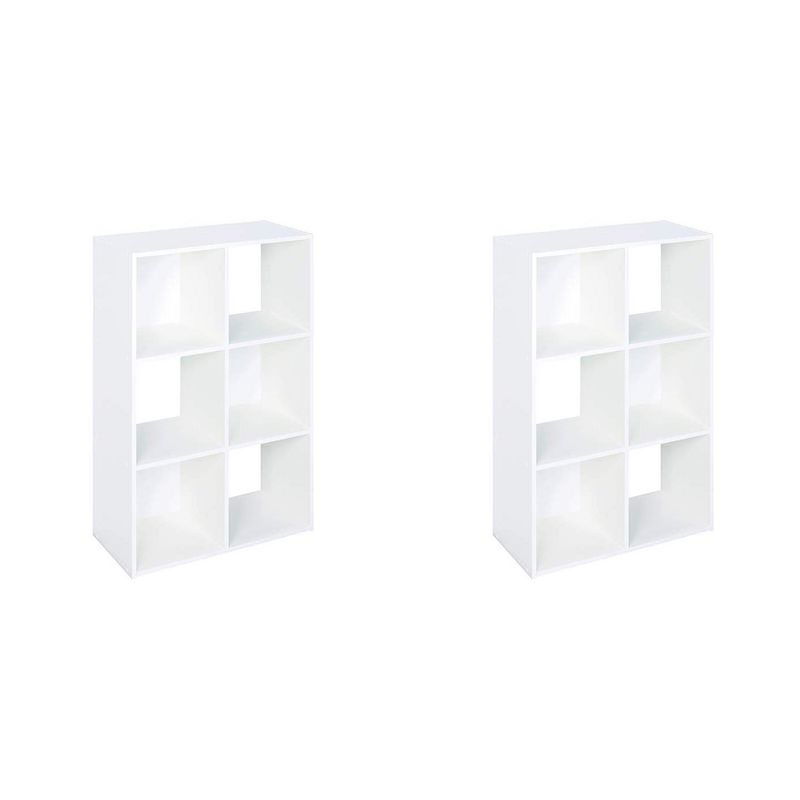 Closetmaid 899600 Decorative Home Stackable 6-Cube Cubeicals Organizer Storage, White (2 Pack), 1 of 7