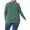 Agnes Orinda Women's Plus Size Loose Long Sleeve Dressy Pleated Round Neck Casual Blouses - 4 of 4