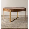 PAGED Coffee Table with Metal Legs,Modern Round Tea Table,Center Table for Livng Room - 2 of 4