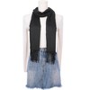 INSPIRE CHIC Gender Neutral Plain Cashmere Imitation Winter Warm Solid Color Fringe Long Scarves 1Pc - 2 of 4