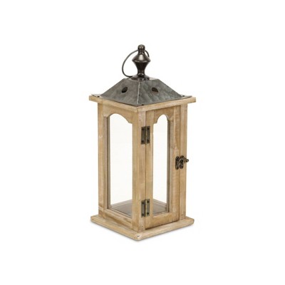 Cheung's Therin Wood & Metal Decor Lantern