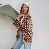 Women's Cozy Leopard Print Open Front Cardigan - Cupshe - 2 of 4