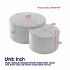 Nesting Upholstered Round Coffee Table Set of 2,Corduroy Foam Ottoman Side Tables,No Assembly Needed for Modern Living Room-Baofuwish - 4 of 4