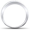 Pompeii3 Mens White Gold Solitaire Brushed Diamond Wedding Ring - 4 of 4