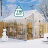 6x8 FT/6x10 FTGreenhouse for Outdoors, Polycarbonate Greenhouse with Roof Vent - 3 of 4