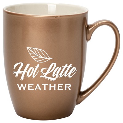 Elanze Designs Hot Latte Weather Bronze 10 ounce New Bone China Coffee Cup Mug
