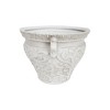 Syemin Outdoor Planters with Special Design, Novely Flower Planter Pot for Garden, Courtyard, Patio, White，20.5"*18.75"*14.25" - 3 of 4