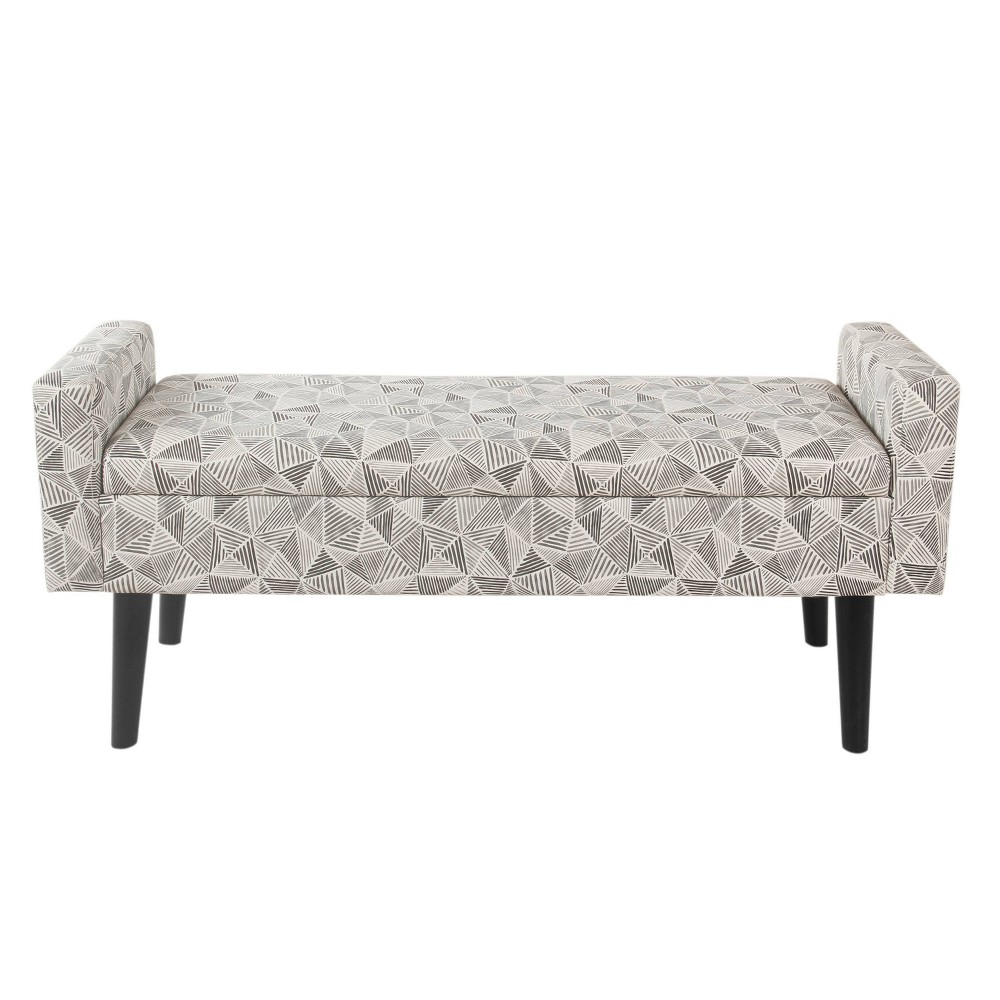Fulton Storage Bench Gray Lines - HomePop was $239.99 now $179.99 (25.0% off)