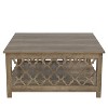 Galano Heron Square Coffee Table - Knotty Oak - 4 of 4
