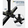 10FT Offset Patio Umbrella, 360° Rotating Round Canopy with Locking Handle, Heavy Duty Aluminum Frame & Cross Base for Balcony/Garden - 4 of 4
