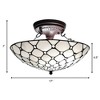 Amora Lighting Tiffany Style Ceiling Fixture Lamp, Hand-crafted 17 Inches Wide - 3 of 4