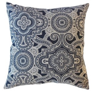 Skyline Furniture Jacory Geometric Throw Pillow Onyx : 20x20 Inch Polyester, Machine Washable Cloth Napkins - 1 of 2